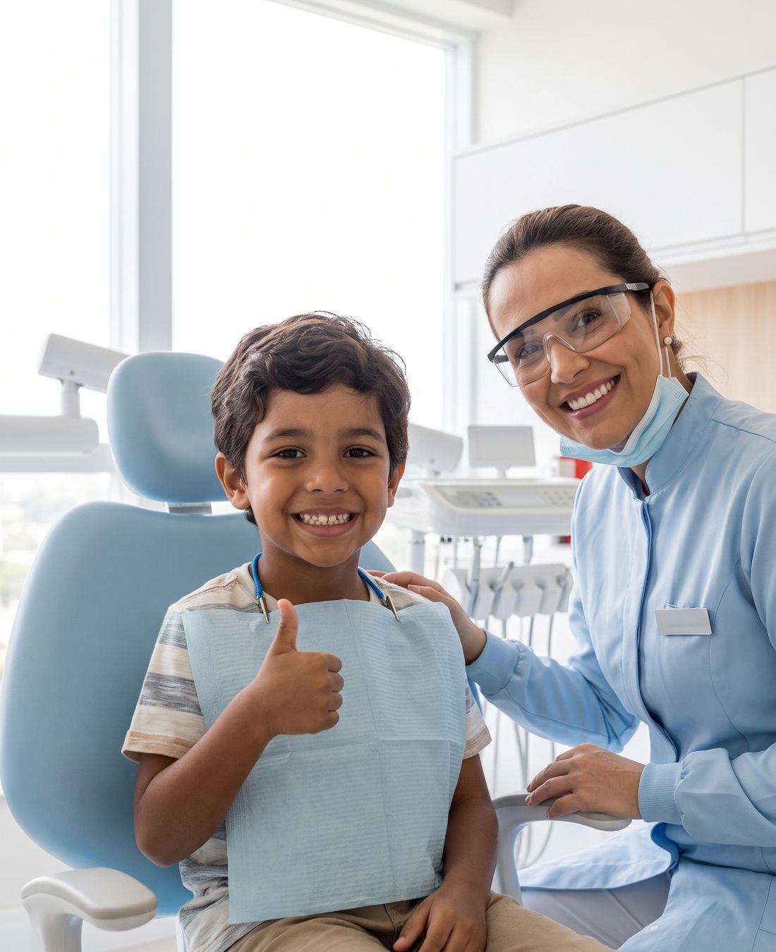 Criança no dentista